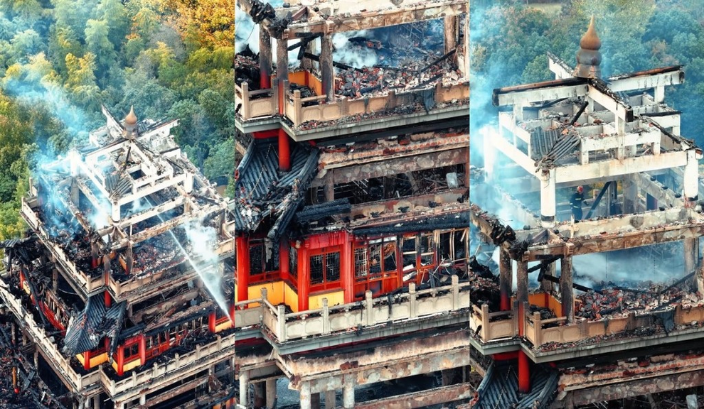 Hỏa hoạn khiến ngôi chùa 1.500 năm tuổi bị đổ sập, nghi do khách thắp hương - 2