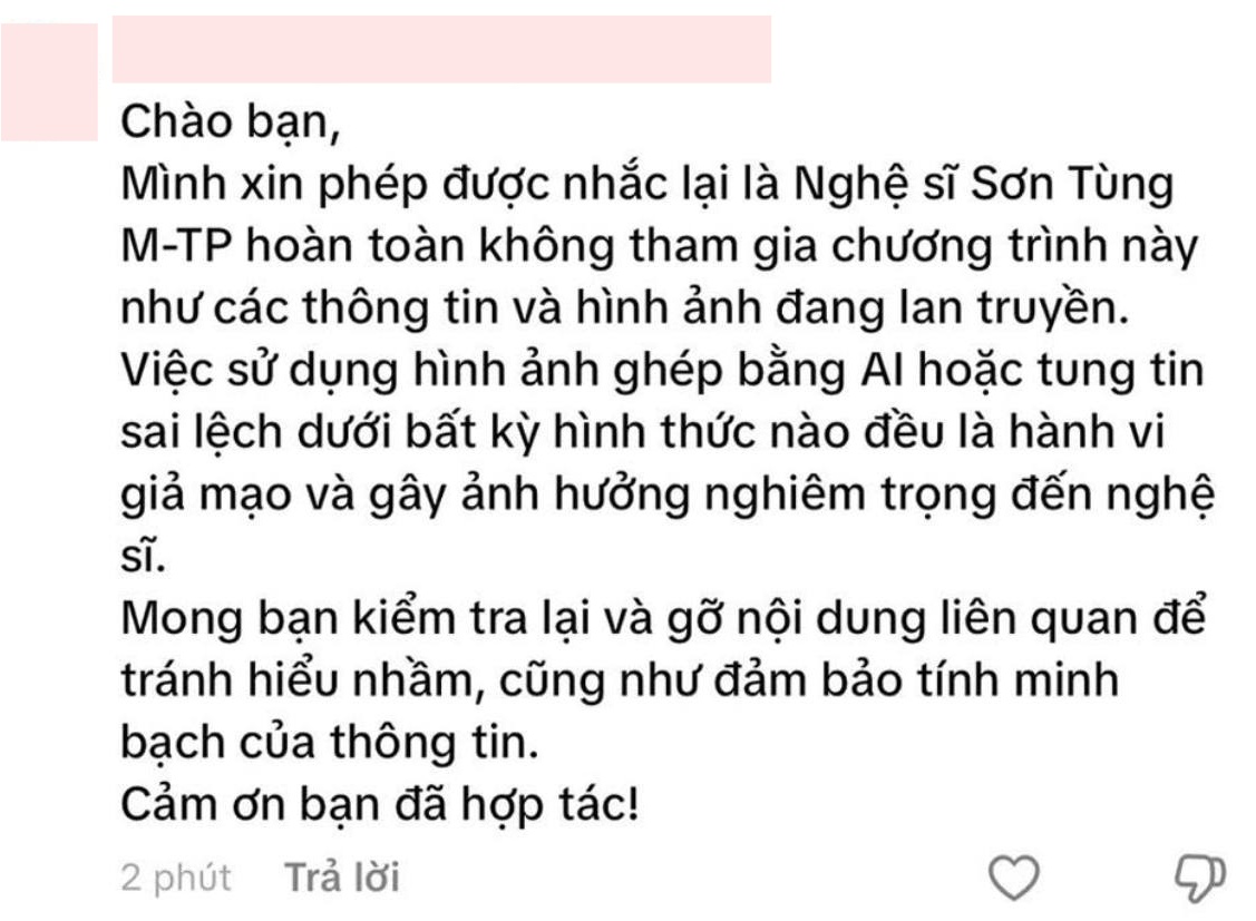 Không có chuyện Sơn Tùng tham gia Running Man Việt Nam- Ảnh 1.