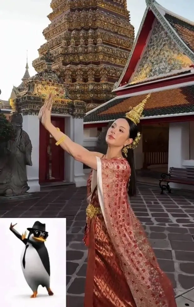 Lý Nhược Đồng hút nửa triệu fan với điệu nhảy chim cánh cụt 1 Lý Nhược Đồng nhảy điệu chim cánh cụt. Ảnh: Weibo