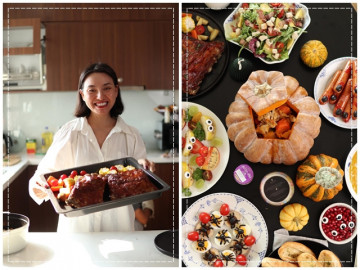 Mẹ Hà Nội chi tiền triệu trang trí tiệc Halloween, hội chị em nhìn thấy tưởng ở nước ngoài