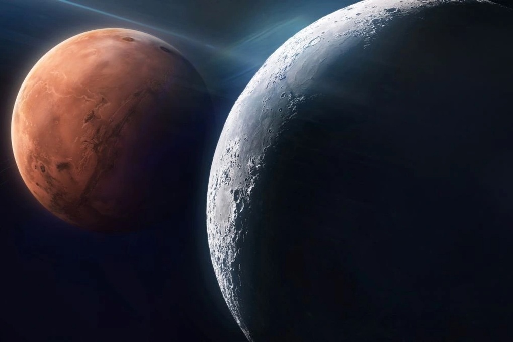 Mặt Trăng chạm mặt Sao Hỏa vào cuối tuần này - 1