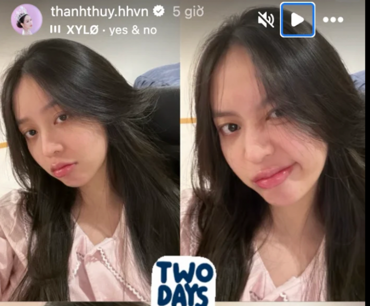 Chỉ còn vài giờ nữa, đương kim Miss International - Huỳnh Thị Thanh Thủy sẽ trao lại vương miện cho người kế nhiệm. Trong khoảnh khắc selfie nghịch ngợm, dù không trang điểm lồng lộn, người đẹp tự tin khoe nhan sắc trẻ trung với mặt mộc.