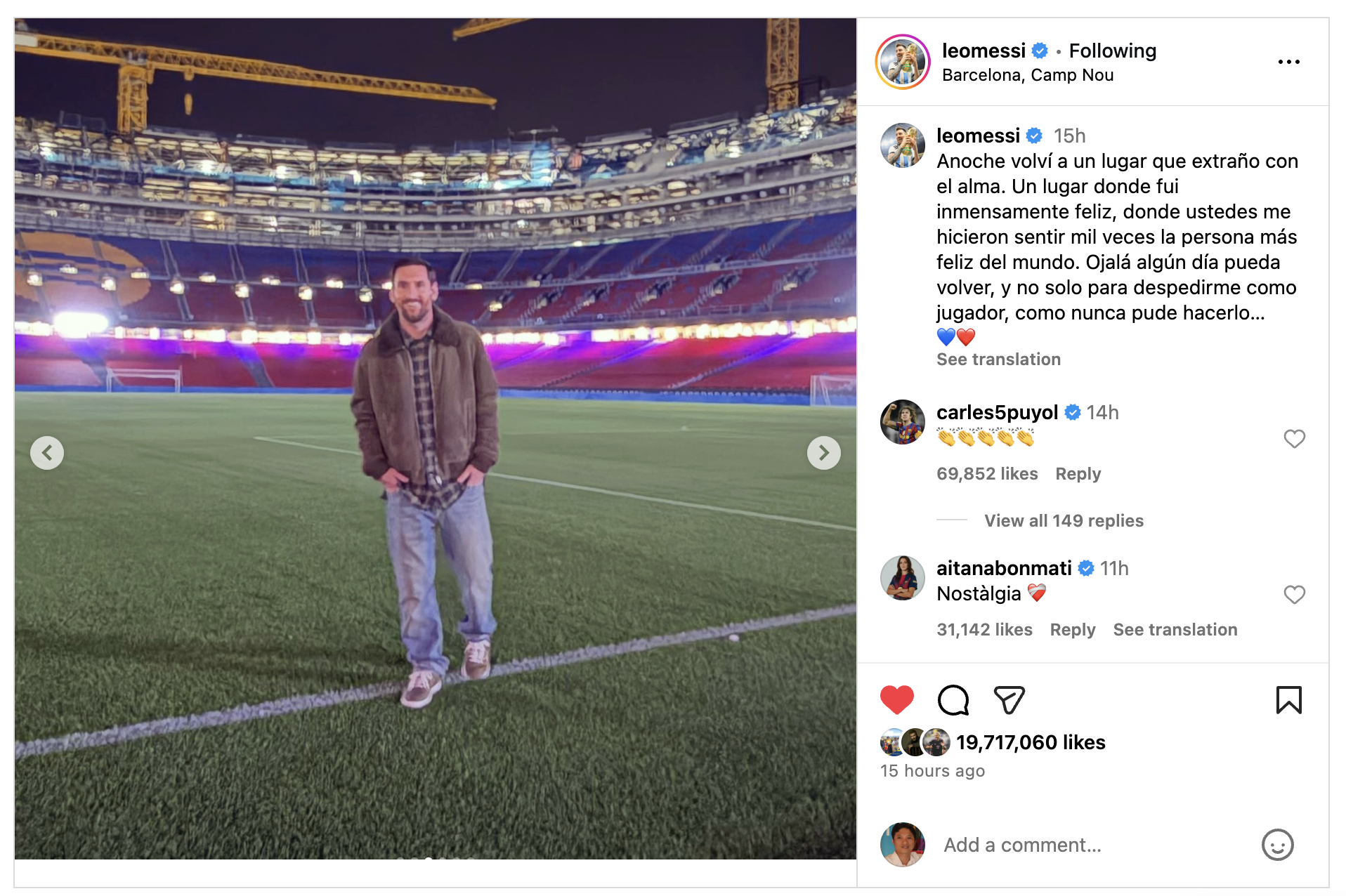 Messi bất ngờ viếng thăm sân Nou Camp, CLB Barcelona không hay biết: Vì sao? - Ảnh 1.