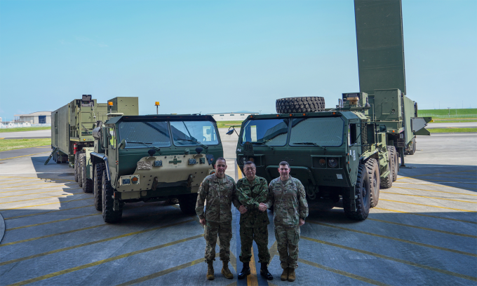 Bệ phóng Typhon tại căn cứ Iwakuni của Nhật Bản hồi tháng 9. Ảnh: US Army