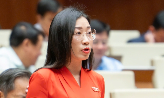 Đại biểu Hoàng Thị Thanh Thúy phát biểu tại phiên họp chiều 13/11. Ảnh: Media Quốc hội