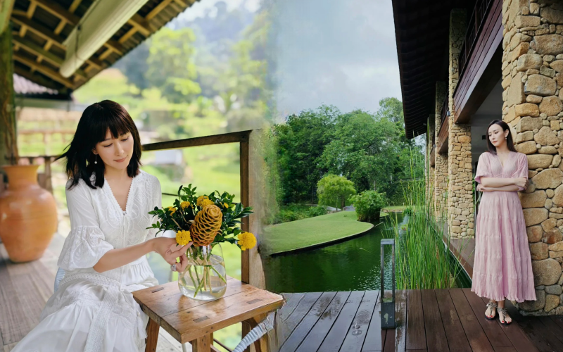 Biệt thự như resort của Hồ Tịnh: Nhà trong mơ giữa rừng nhiệt đới, chồng giàu lại chiều vợ hết mức- Ảnh 1.