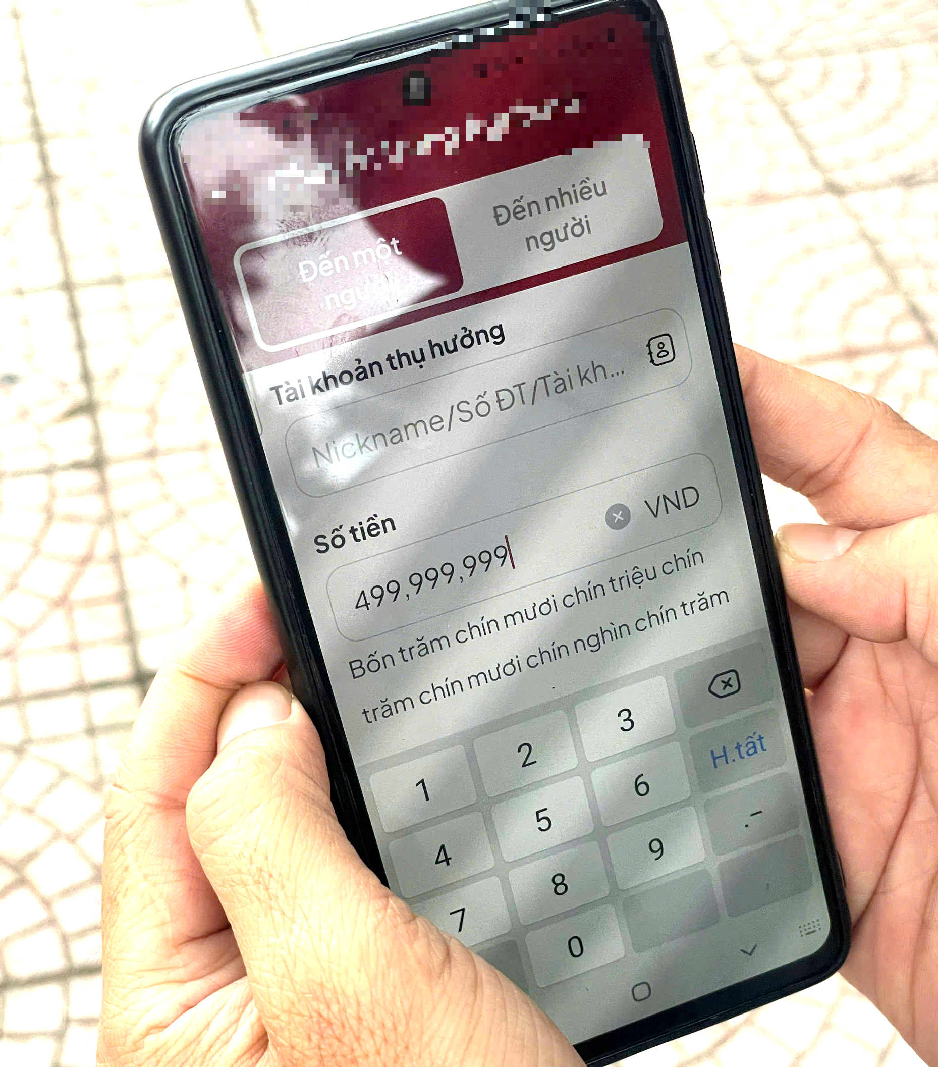 Chuyển nhầm gần 500 triệu đồng, người nhận Chuyển nhầm gần 500 triệu đồng, người nhận