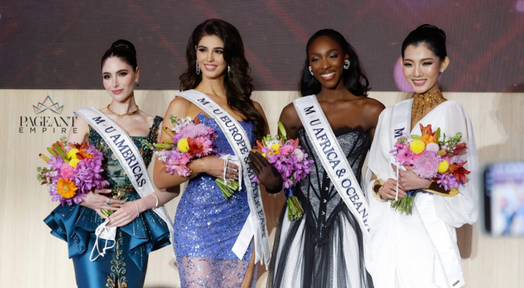 Tại chung kết cuộc thi sáng 21/11, Olivia Yacé (thứ hai từ phải sang) về đích với danh hiệu á hậu 4. Dự buổi tiệc cùng ngày, cô nhận thêm danh hiệu Miss Universe Africa & Oceania (Hoa hậu Hoàn vũ châu Phi và Đại Dương).