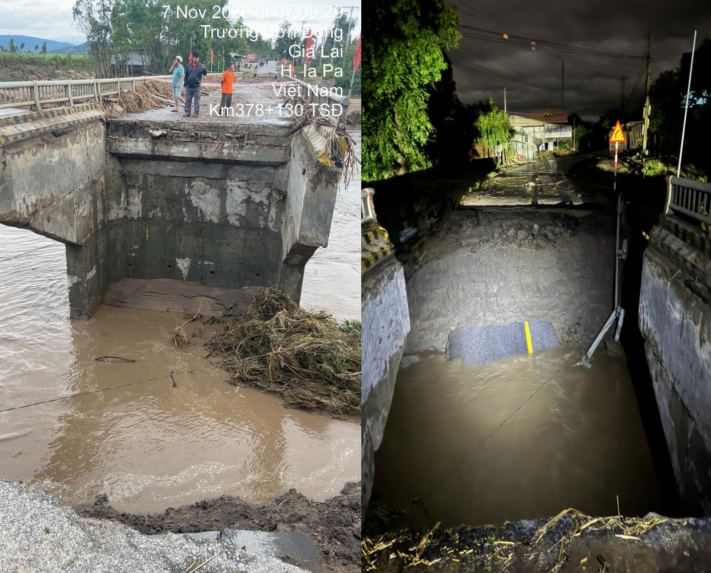 Nước lũ cuốn đứt đường đầu cầu, đường Trường Sơn Đông ách tắc 2 Nước lũ cuốn đứt đường đầu cầu, đường Trường Sơn Đông ách tắc - Ảnh 3.