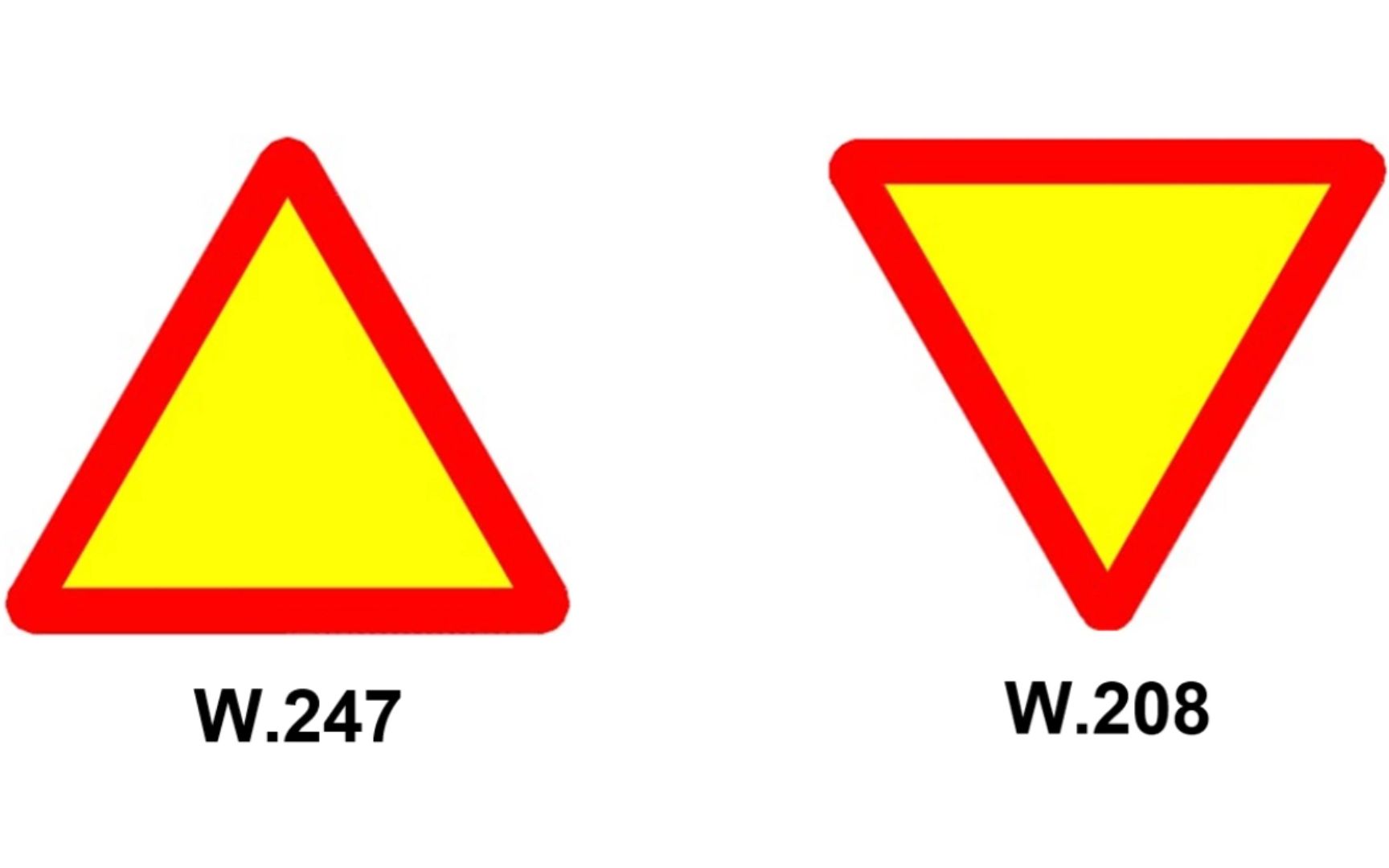 - Ảnh 1. Phân biệt biển báo tam giác viền đỏ, nền vàng quay ngược chiều nhau thế nào? - Ảnh 1.
