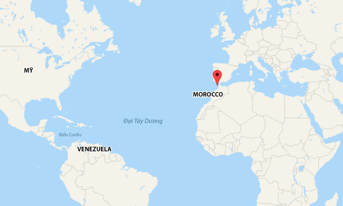 Vị trí tàu sân bay USS Gerald R. Ford (đánh dấu đỏ) tính đến ngày 6/11. Đồ họa: Marine Vessel Traffic