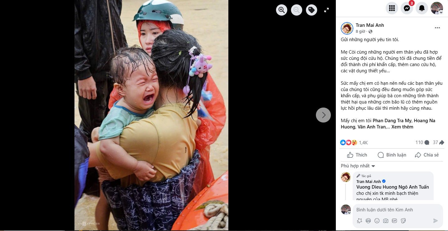 Hàng nghìn lời kêu gọi cứu trợ đồng bào đang oằn mình trong cơn lũ lịch sử: Tất cả vì miền Trung thương yêu!- Ảnh 1.