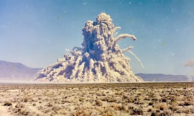 Một vụ thử vũ khí hạt nhân tại Khu thử nghiệm Nevada tháng 7/1962. Ảnh: NNSA