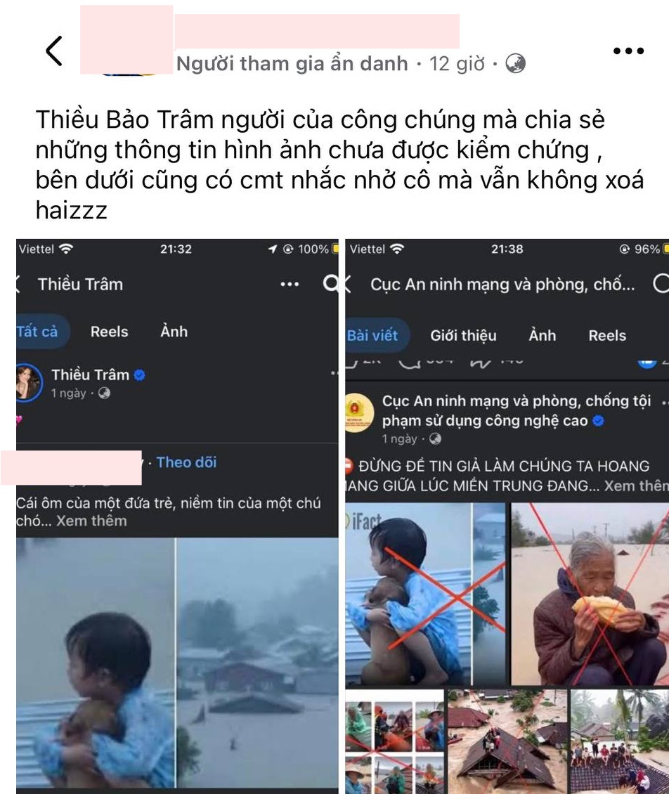 Thieu Bao Tram bi chi trich dang gi ma netizen