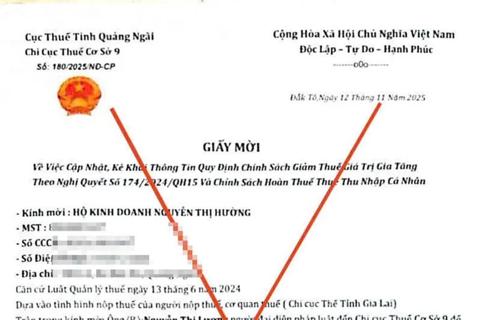Văn bản giả mạo cơ quan thuế được gửi cho người dân trên địa bàn tỉnh Quảng Ngãi lua-dao-moi-gui-thu-moi-thue.jpg