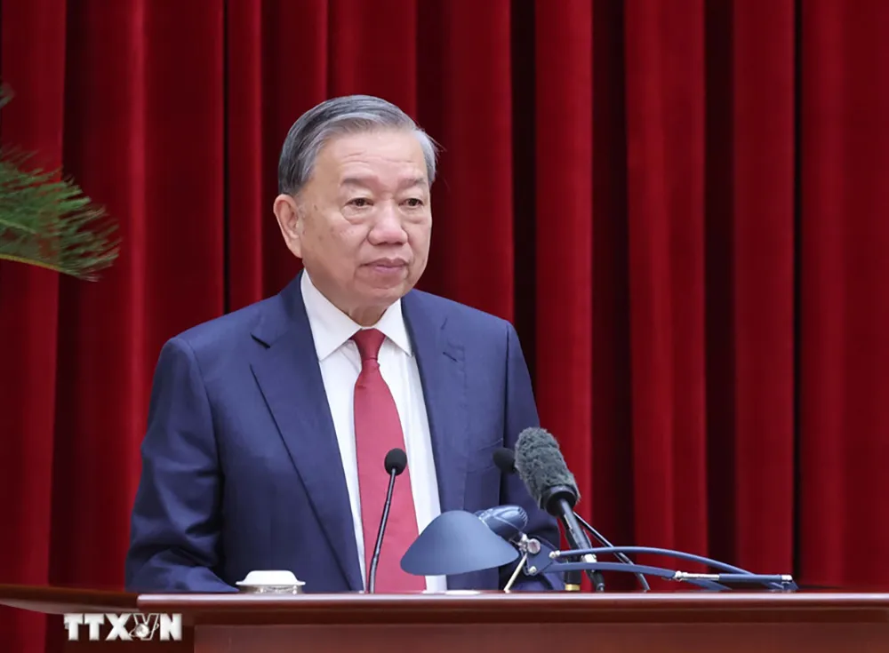 Tổng Bí thư Tô Lâm phát biểu khai mạc Hội nghị Trung ương 14, bàn về công tác Đại hội XIV