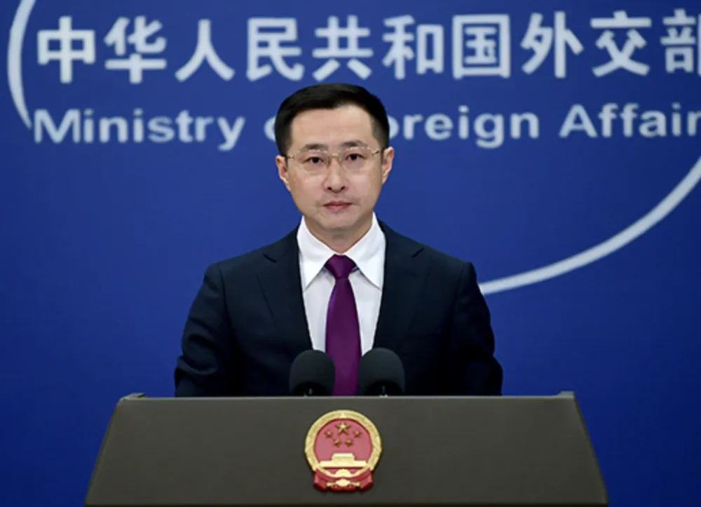 Phát ngôn viên Bộ Ngoại giao Trung Quốc Lâm Kiếm. Ảnh: BỘ NGOẠI GIAO TRUNG QUỐC đài loan trung quốc.png