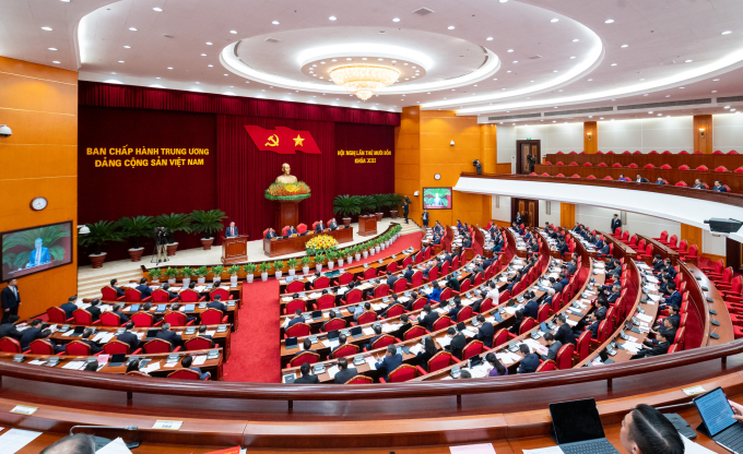 Phiên khai mạc Hội nghị Trung ương 14 khóa 13, ngày 5/11/2025. Ảnh: Phạm Thắng