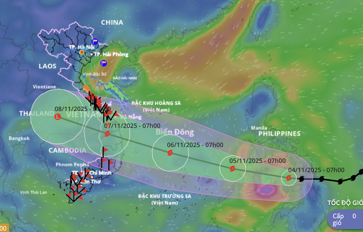 Từ tối 6-11, bão Kalmaegi có thể ảnh hưởng đến Đà Nẵng - Khánh Hòa 1 Từ tối 6-11, bão Kalmaegi có thể ảnh hưởng đến Đà Nẵng - Khánh Hòa - Ảnh 1.
