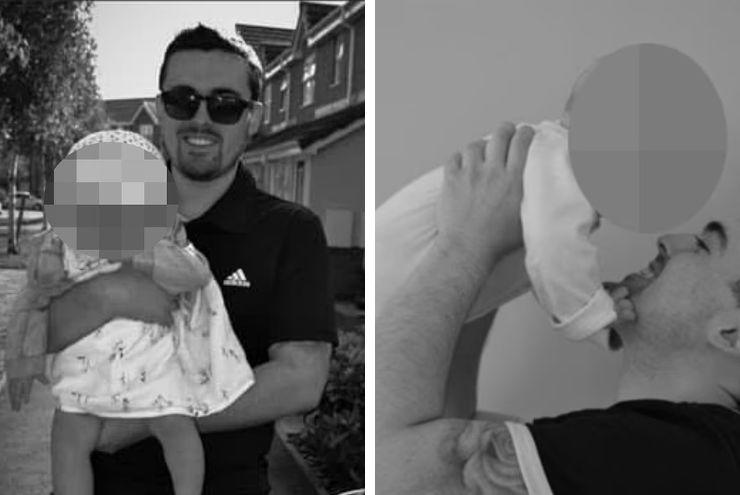 Ryan Hampson và đứa trẻ anh từng tin là con mình.