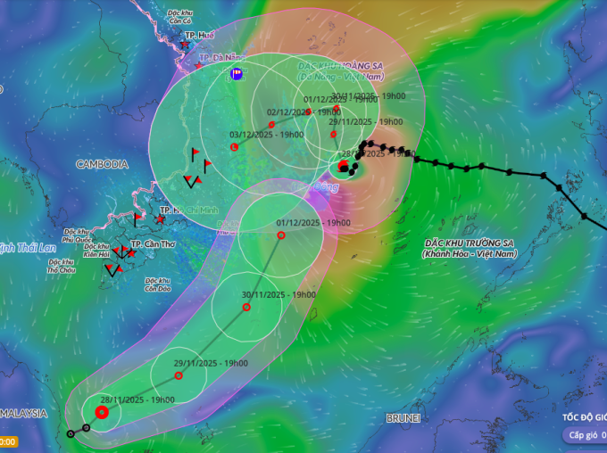 Hai xoáy thuận nhiệt đới có khả năng xuất hiện ở Biển Đông. Ảnh: Hệ thống giám sát thiên tai