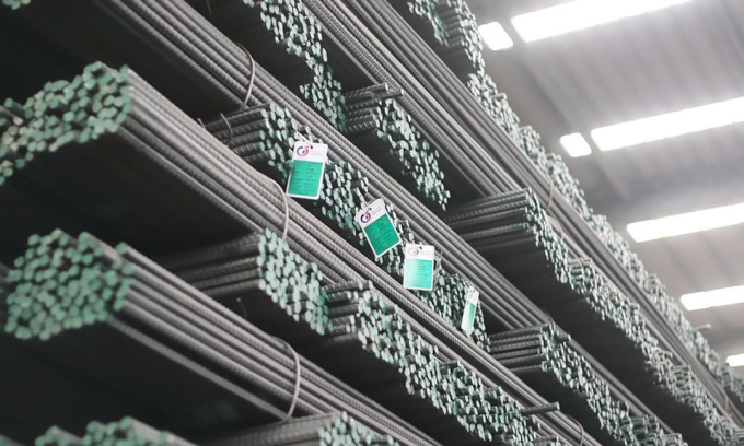Một lô hàng thép Pomina. Ảnh: POM