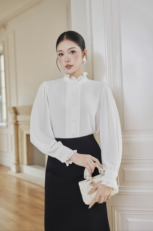 Diện áo cổ trụ để vừa thanh lịch, vừa khoe được thần thái sang chảnh- Ảnh 5. Diện áo cổ trụ để vừa thanh lịch, vừa khoe được thần thái sang chảnh- Ảnh 5.