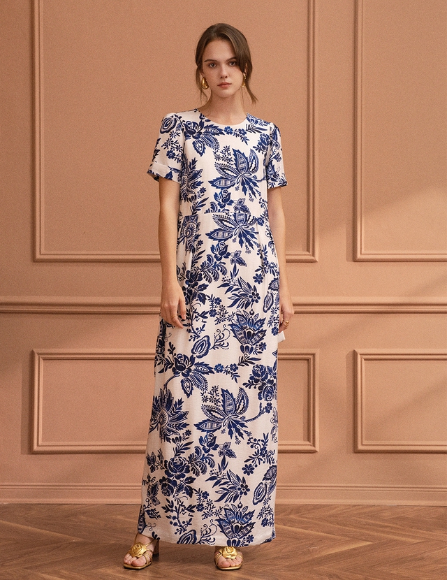 Váy suông họa tiết, đơn sắc từ nhung, voan được lòng quý cô hiện đại 4 Váy suông họa tiết - Ảnh 4.