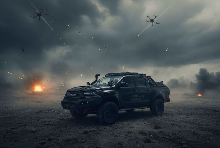 Toyota Hilux bản đặc biệt có thể bắn hạ drone bằng AI, phát hiện mục tiêu từ 10km 2 Toyota Hilux - Ảnh 2.