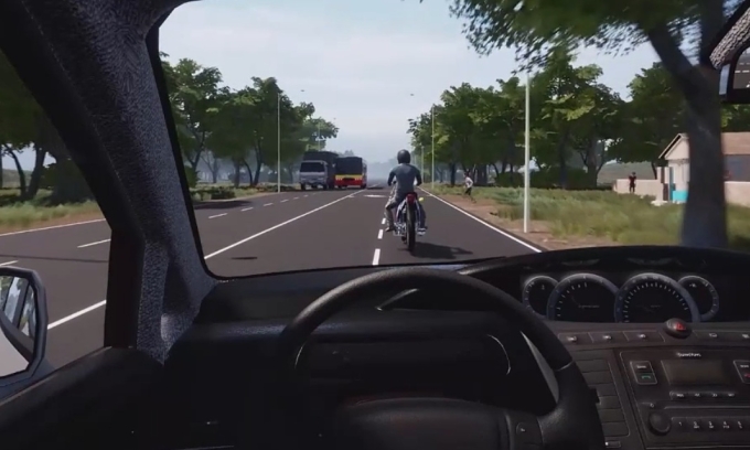 Một tình huống trong bài thi mô phỏng ở Việt Nam. Ảnh chụp màn hình