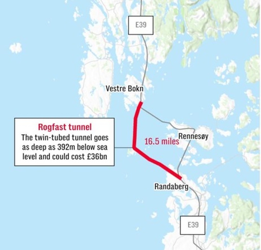 Na Uy xây hầm đường bộ xuyên biển dài và sâu nhất thế giới - 2