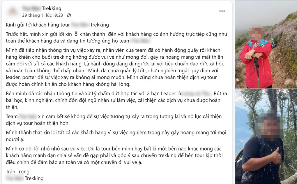 Nữ du khách tố bị người dẫn đoàn quấy rối khi trekking ở Tà Xùa - 2