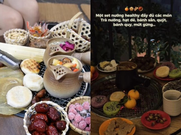 Trời lạnh đẩy trend set trà bếp than kèm đồ nướng, quán có view hồ là điểm cộng