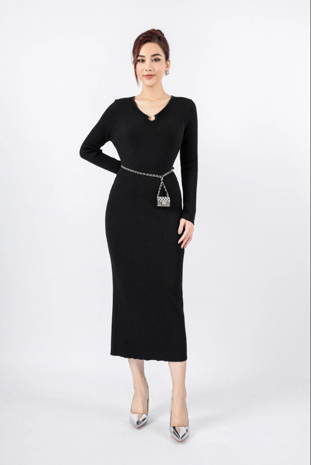 Đầm phối thắt lưng, tôn dáng chuẩn 'siêu mẫu' trong tích tắc  - Ảnh 4.