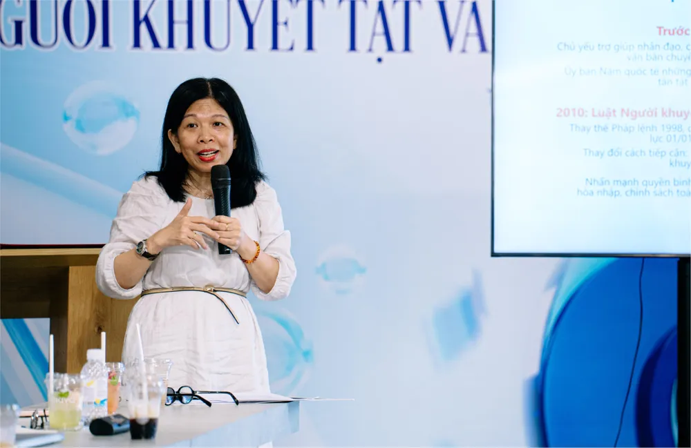 PGS.TS Đoàn Thị Phương Diệp, Trường ĐH Kinh tế - Luật, Đại học Quốc gia TP.HCM. Ảnh: HN người khuyết tật.jpg