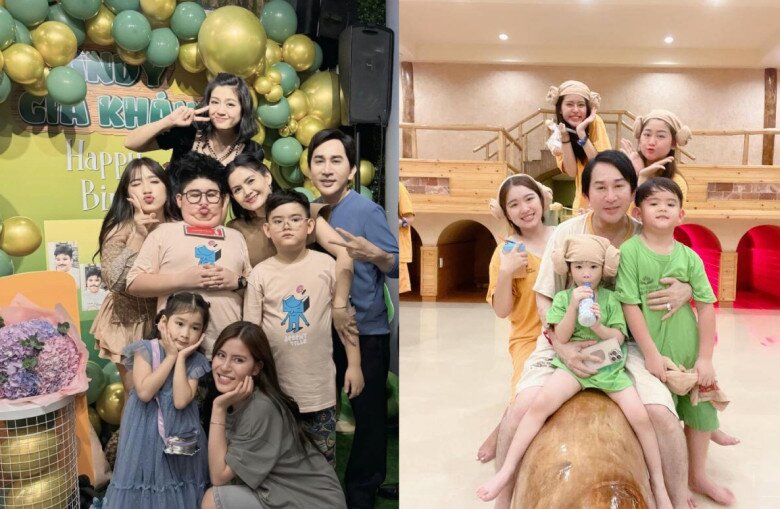 Dù bận rộn, nam nghệ sĩ luôn dành thời gian chơi đùa, quấn quýt bên cạnh các con. 