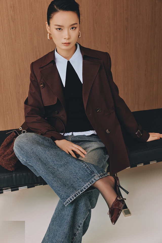 Phối đồ xếp lớp mùa đông chuẩn xu hướng, sang trọng với sơ mi trắng - Ảnh 4.