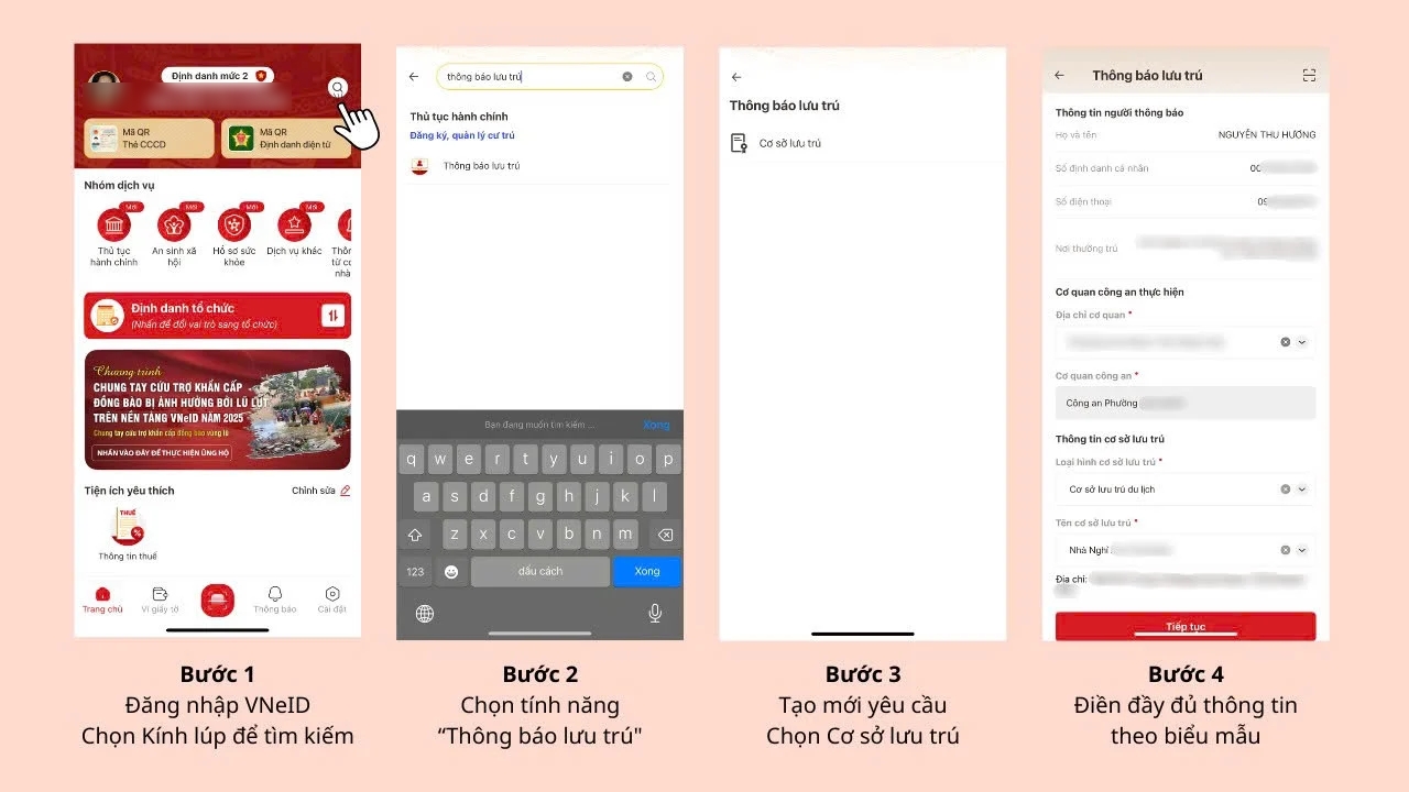 Hướng dẫn đăng ký tạm trú, thông báo lưu trú, thường trú: Làm đúng 3 bước trên VNeID là xong!- Ảnh 2.