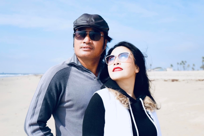 Kiều Oanh bên chồng - Nghệ sĩ Ưu tú Hoàng Nhất. Ảnh: Nhân vật cung cấp