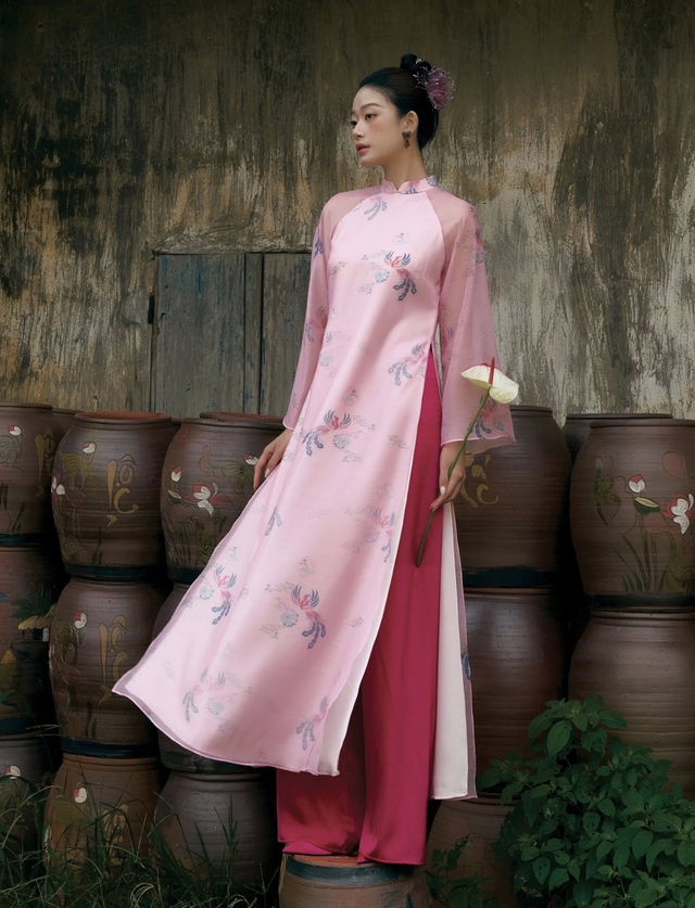 Áo dài mùa mới nhiều lớp, vải mỏng nhẹ, màu sắc 'vạn người mê'- Ảnh 5.