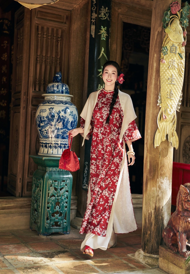 Áo dài mùa mới nhiều lớp, vải mỏng nhẹ, màu sắc 'vạn người mê'- Ảnh 6.