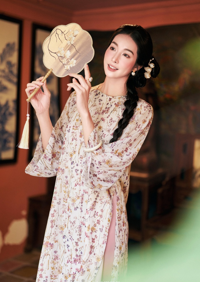 Áo dài mùa mới nhiều lớp, vải mỏng nhẹ, màu sắc 'vạn người mê'- Ảnh 7.