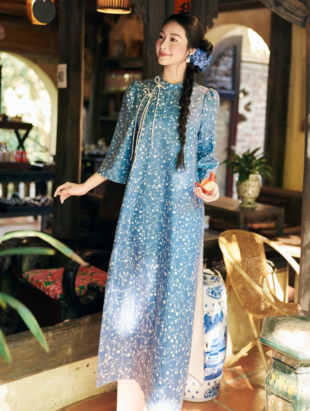 Áo dài mùa mới nhiều lớp, vải mỏng nhẹ, màu sắc 'vạn người mê'- Ảnh 8.