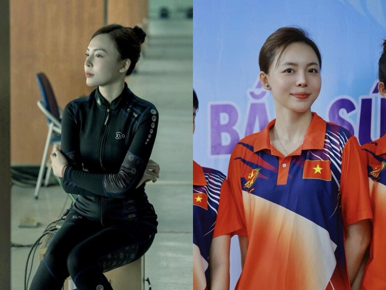 "Hoa khôi bắn súng" 2k4 mang hàm Thượng úy, gây bất ngờ với diện mạo đời thường đẹp như hoa hậu, chân dài chuẩn mẫu 6 Thanh Thảo có gương mặt thanh tú, sống mũi và góc nghiêng đẹp không kém bất cứ mỹ nhân nào trong showbiz.