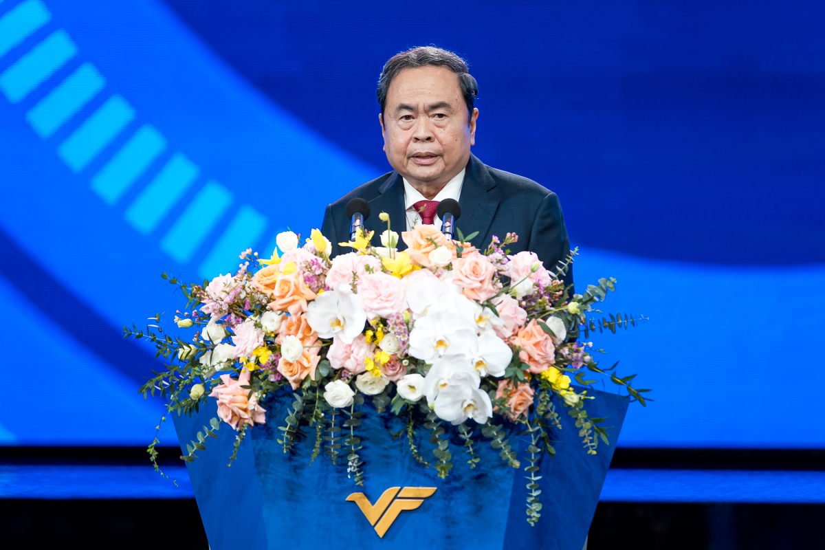 Ông Trần Thanh Mẫn, Chủ tịch Quốc hội phát biểu tại lễ trao giải. Ảnh: Giang Huy