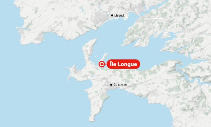 Vị trí Ile Longue . Đồ họa: NOS
