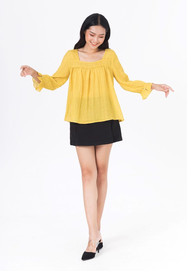 Áo cổ vuông tôn bờ vai mảnh mai, gợi nét nữ tính êm ái- Ảnh 8.