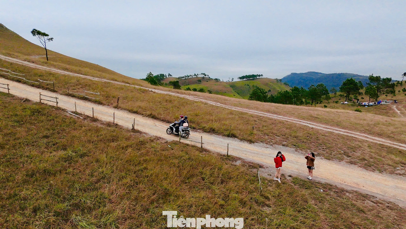 Để đến đồi Phượng Hoàng, du khách từ Hà Nội di chuyển đến khu vực chân núi và mua vé với giá 100.000 đồng mỗi xe. Bên cạnh xe máy phương tiện thuận lợi nhất, du khách cũng có thể chọn ô tô gầm cao. Tại chân núi còn có dịch vụ đưa đón bằng xe bán tải, giá khoảng 400.000 đồng cho một lượt khứ hồi.