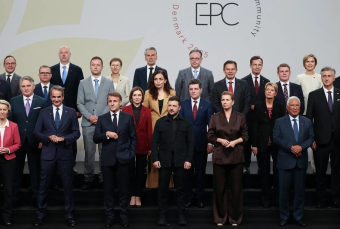 Các lãnh đạo châu Âu chụp ảnh chung tại Hội nghị Thượng đỉnh Cộng đồng Chính trị châu Âu lần thứ 7 ở Trung tâm Bella, thủ đô Copenhagen, Đan Mạch, hồi tháng 10. Ảnh: AFP