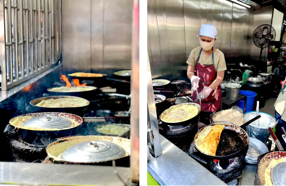 Đầu bếp thoăn thoắt đổ bánh xèo trên bếp lửa tạo ra chiếc bánh xèo thơm ngon. z7300005017629_9d030f097af5b7ff63b1e10f6bff3fae.jpg